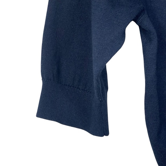 Boden Cardigan Short Sleeves Navy Silk Blend Size 4 NWOT - Picture 3 of 8